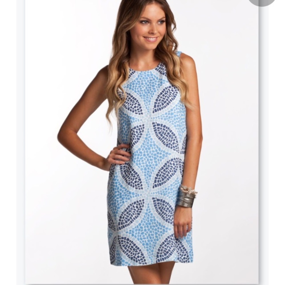 Island Company Mosaic Classic Linen Shift Dress